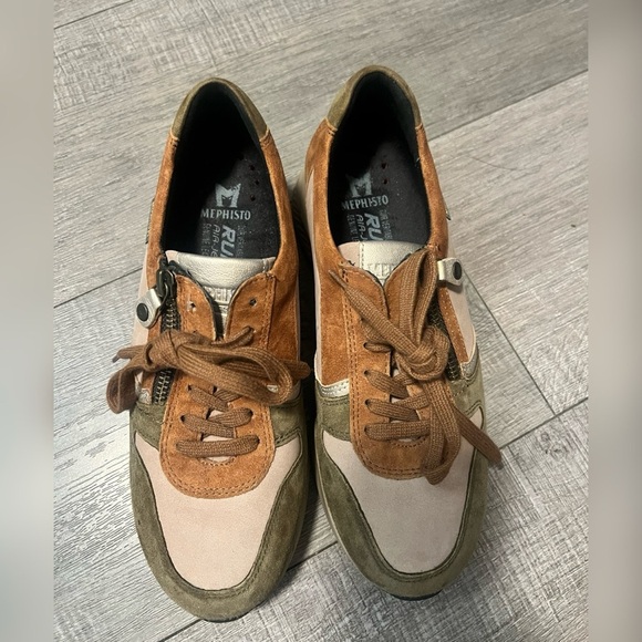 Mephisto Kim Sneakers in Loden $279 Size 7 LIKE NEW - Picture 4 of 7